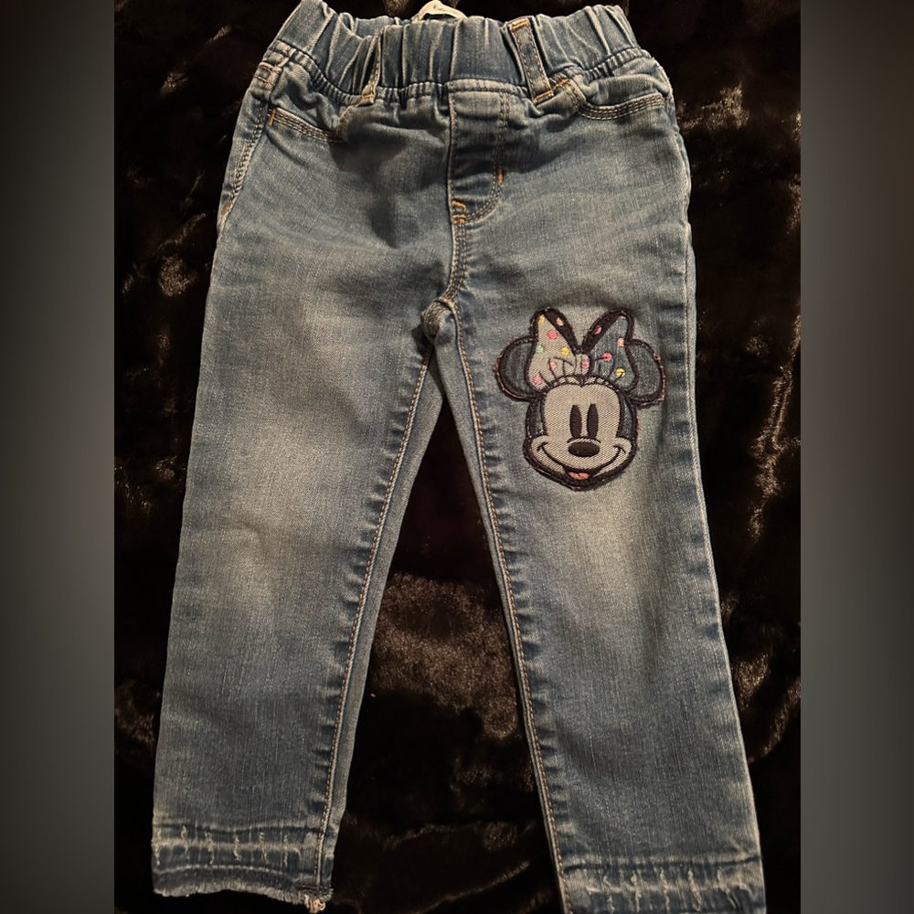 Gap Disney Minnie Mouse Toddler Girl Jegging Jeans size 2T EUC